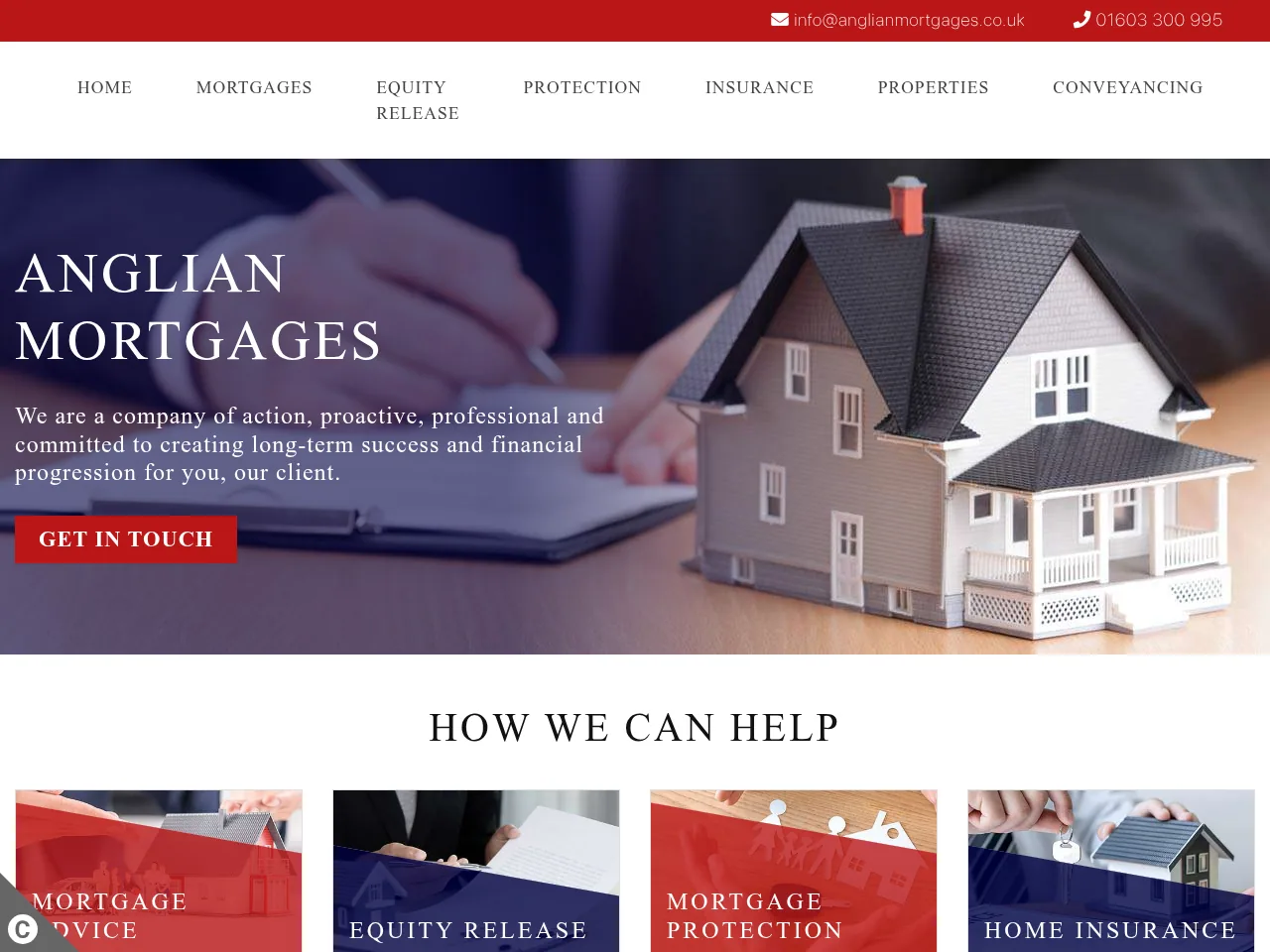 Anglian Mortgages website preview
