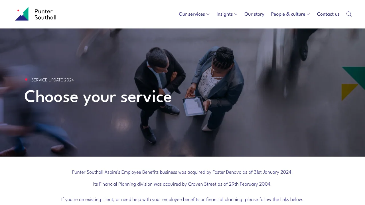 Punter Southall Aspire Oxford website preview