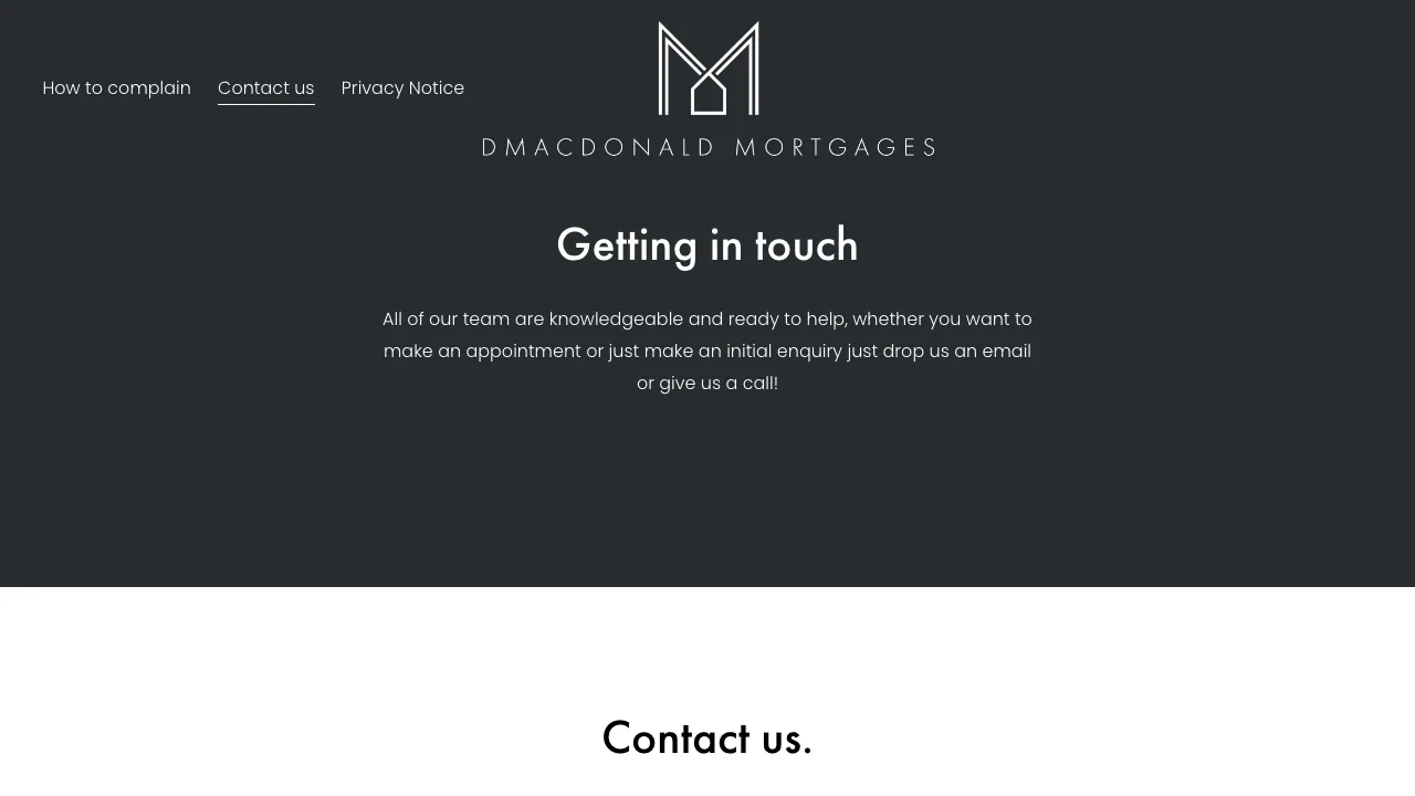 DMacdonald Mortgages website preview