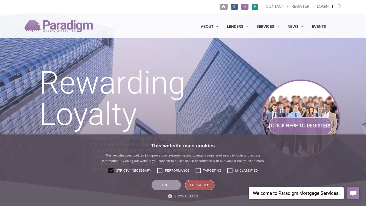 Paradigm Mortgage Services website preview