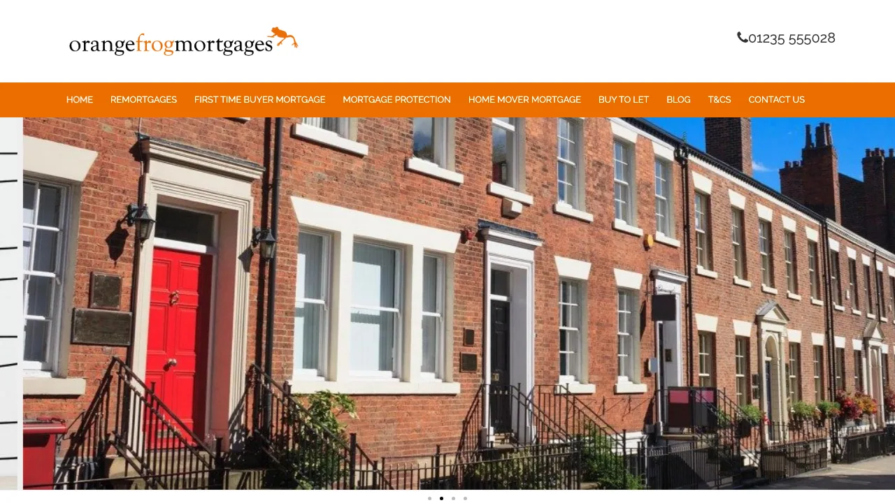 Orange Frog Mortgages website preview
