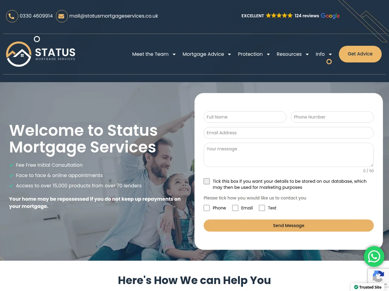 Status Mortgage Services website preview