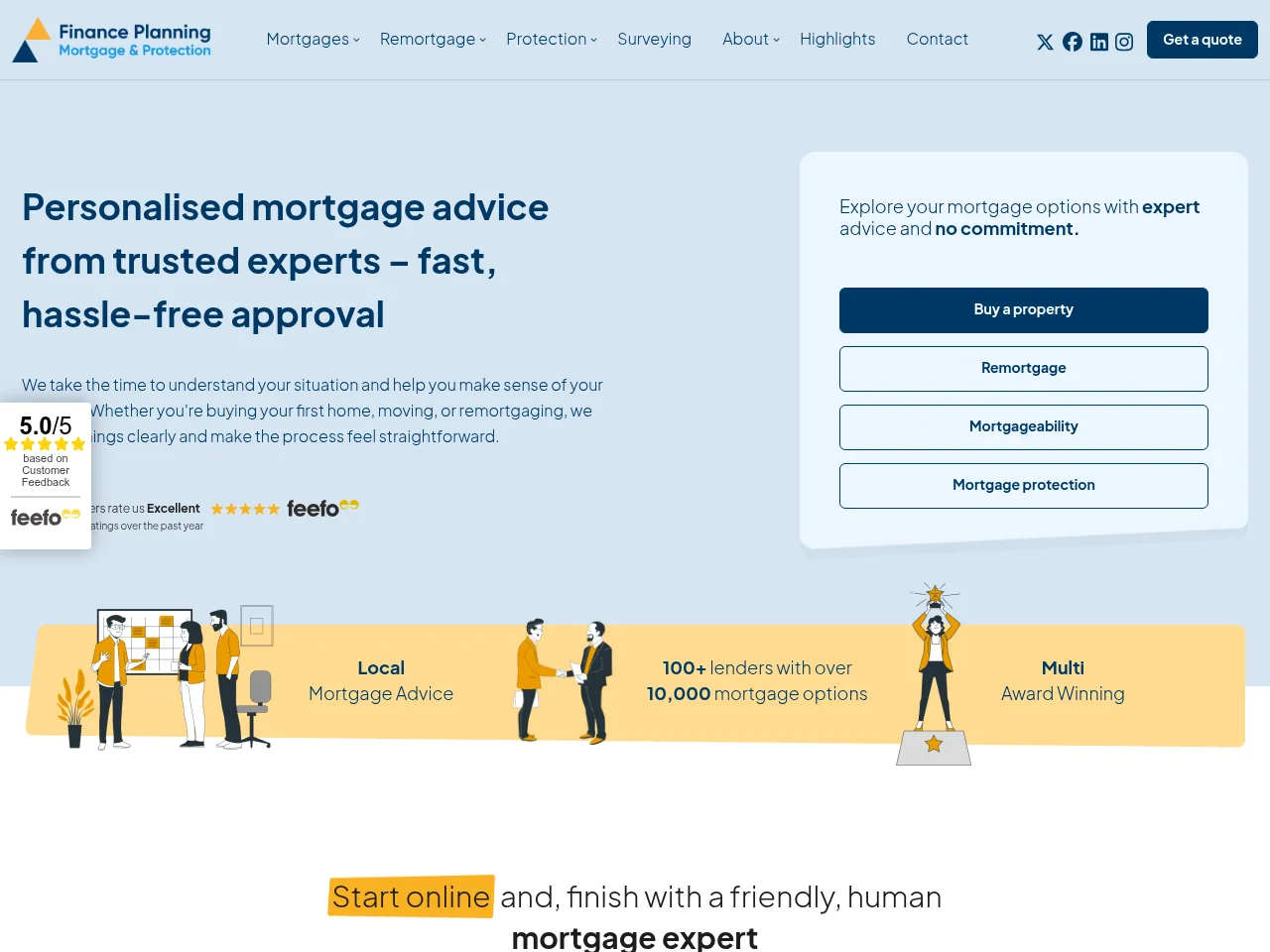 Finance Planning website preview