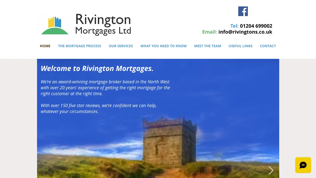 Rivington Mortgages Ltd website preview
