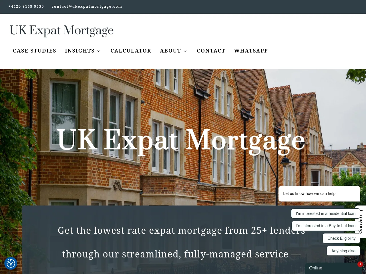UK Expat Mortgage website preview