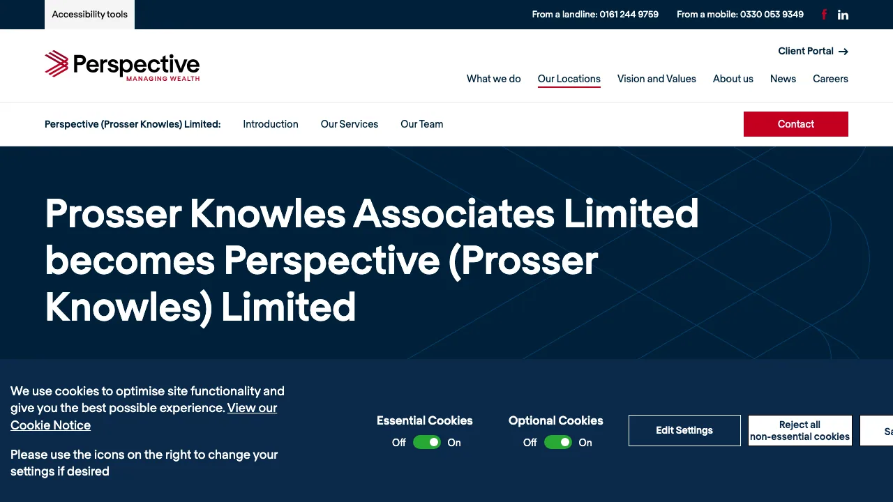 Prosser Knowles Associates Ltd website preview