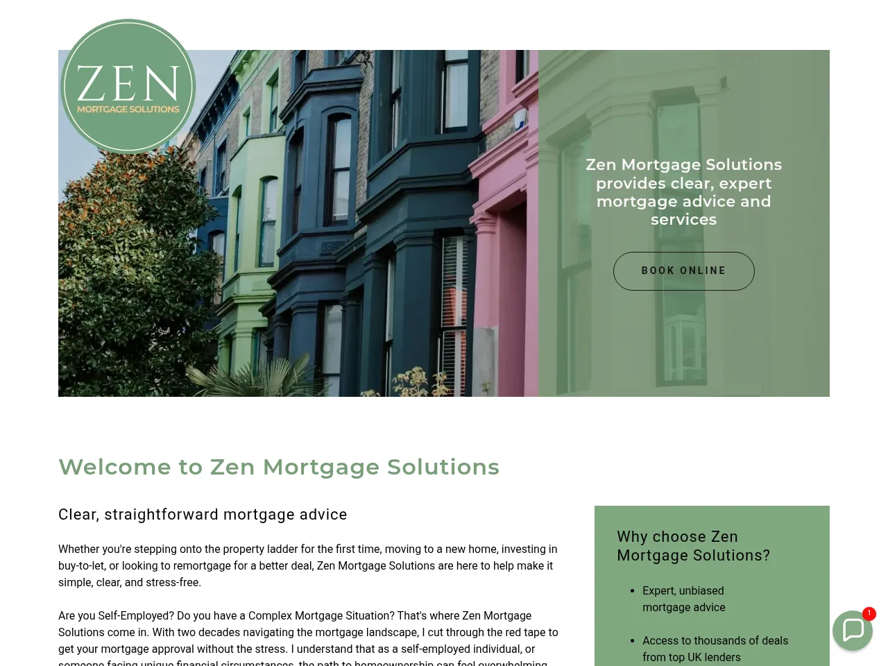Zen Mortgage Solutions website preview