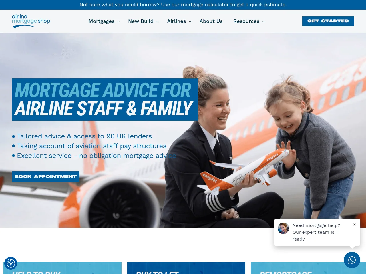 Airline Mortgage Shop website preview