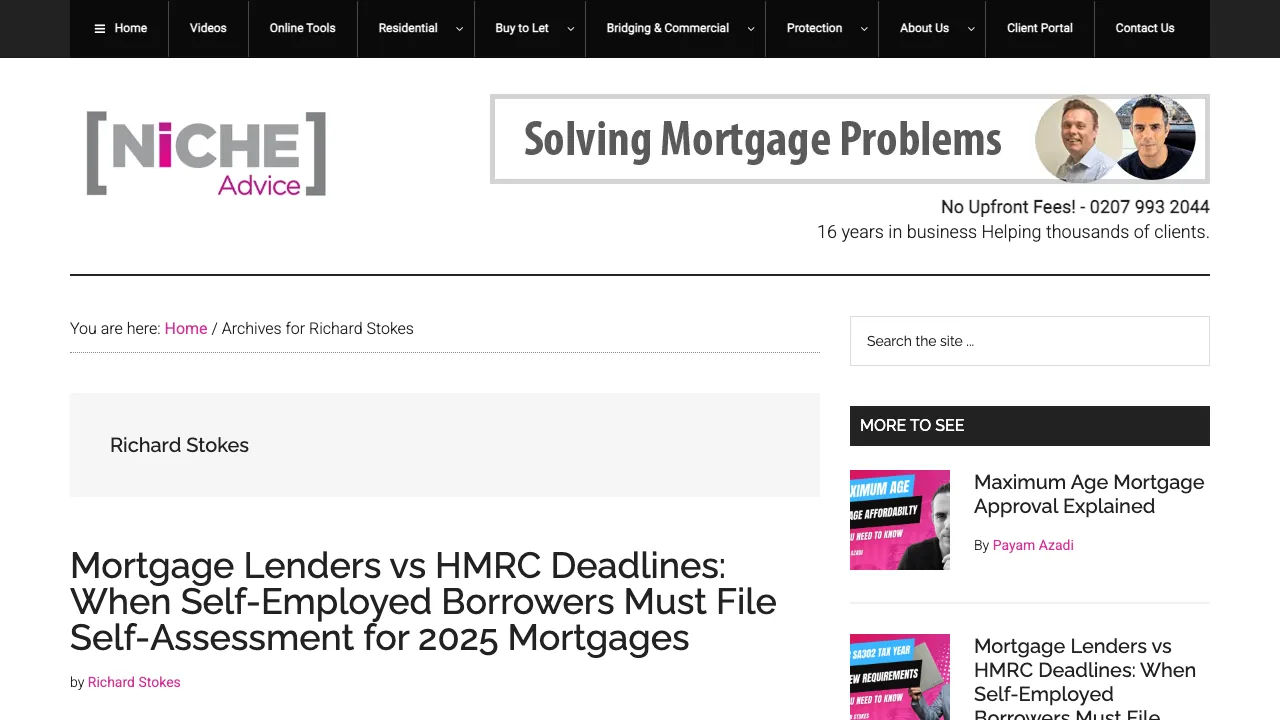 Niche Advice Limited website preview