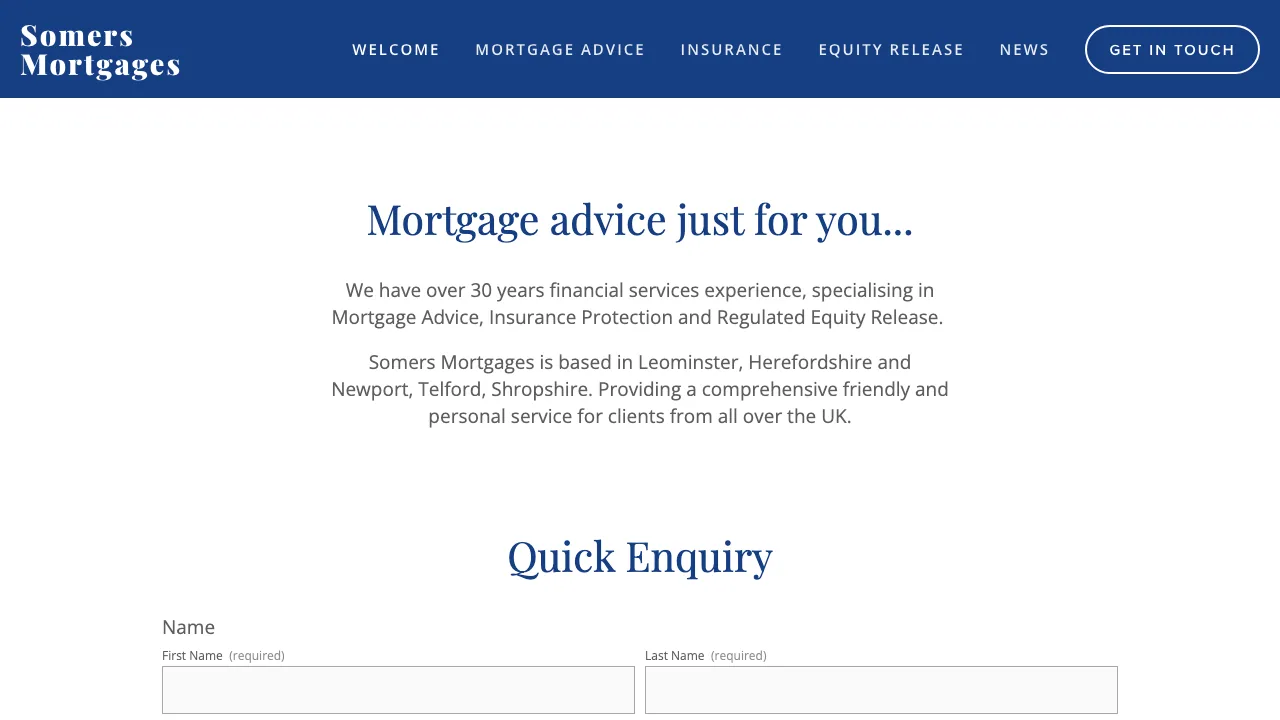 Bill Somers Mortgage & Insurance Services website preview