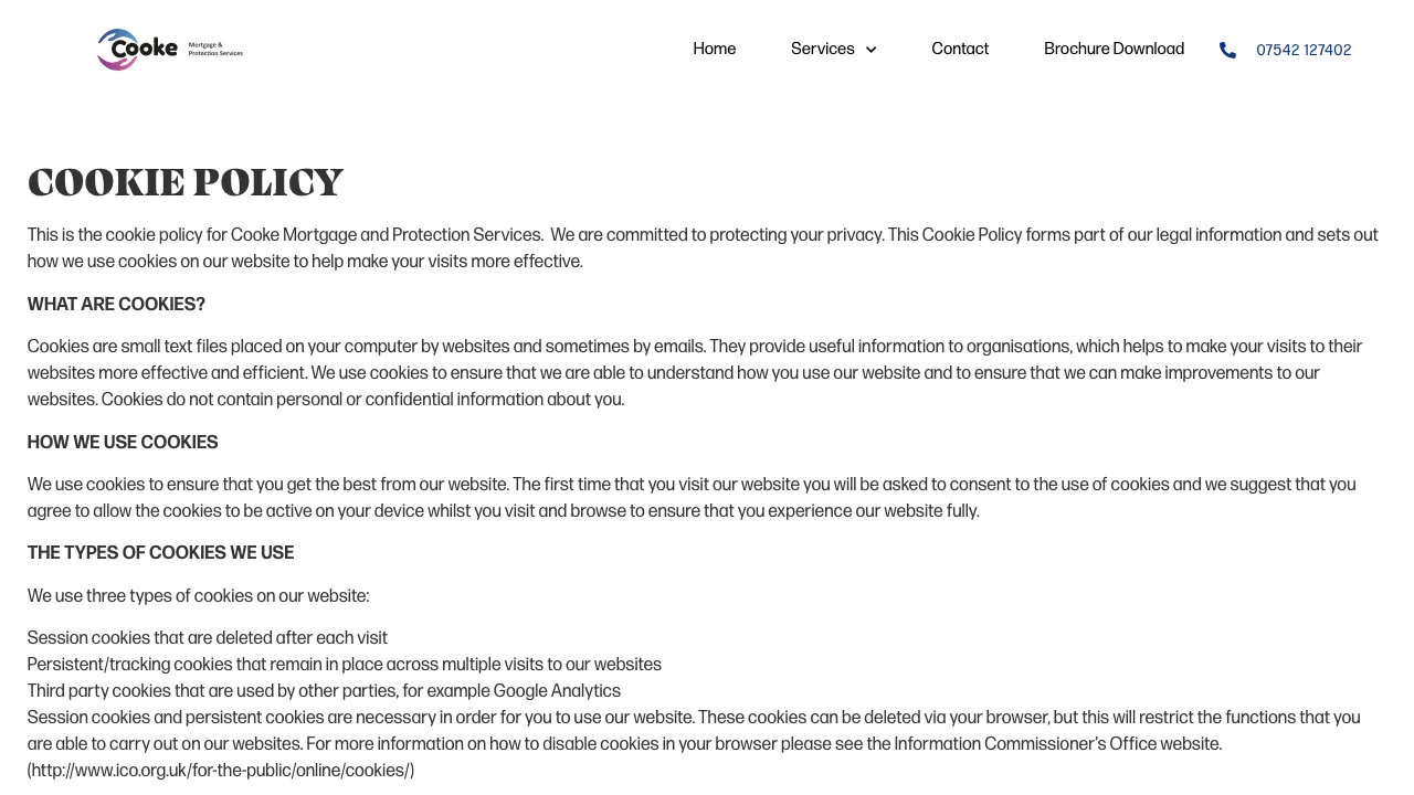 cooke mortgage & protection services ltd website preview