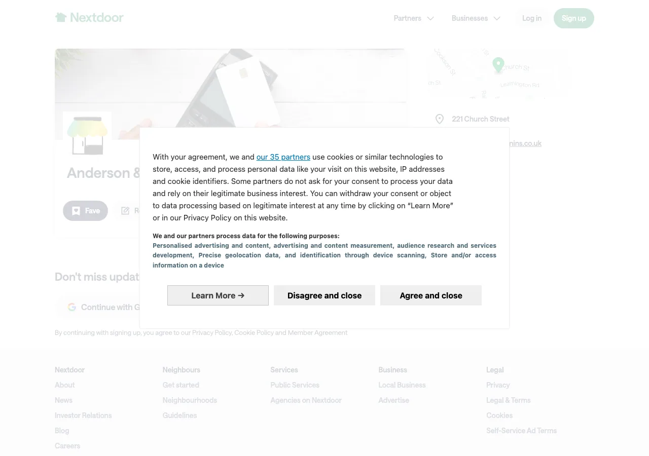 Anderson & Co Insurance Brokers Ltd website preview