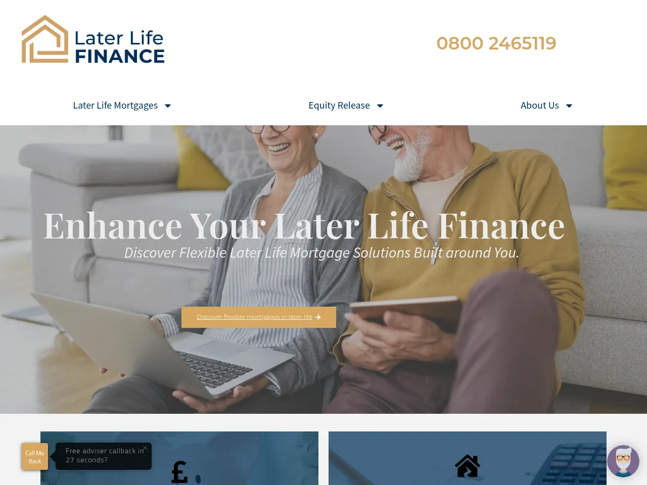Later Life Finance website preview