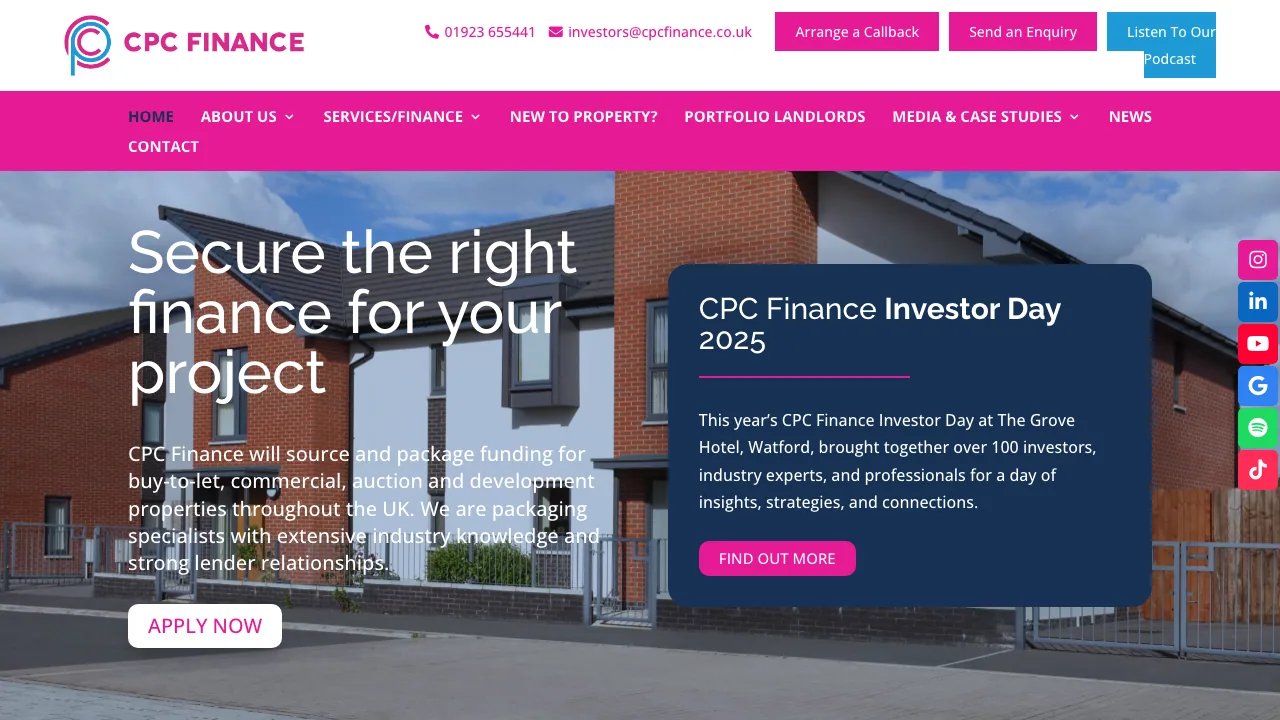 CPC Finance website preview