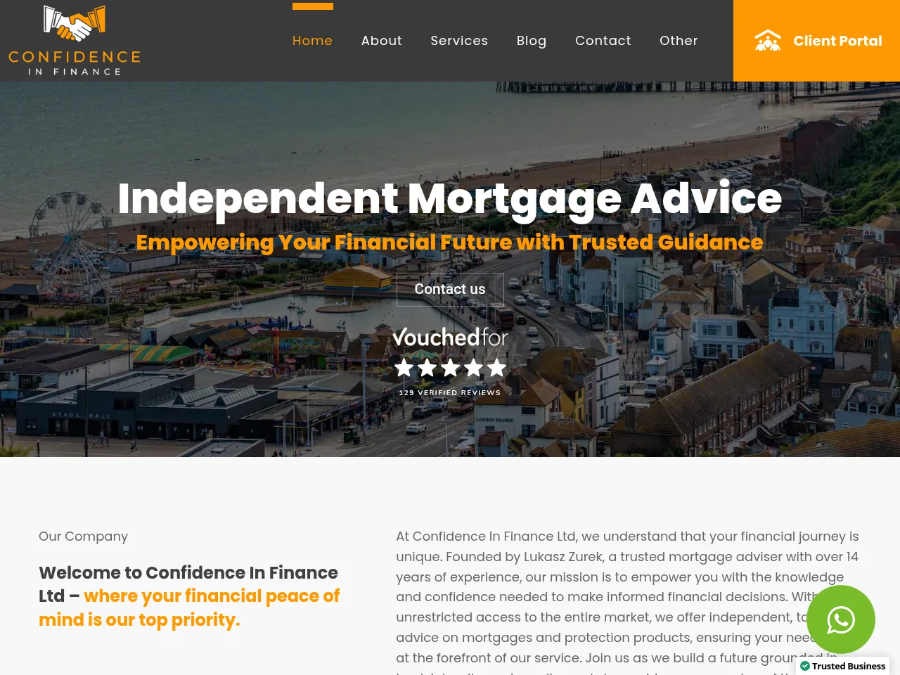 Confidence In Finance website preview