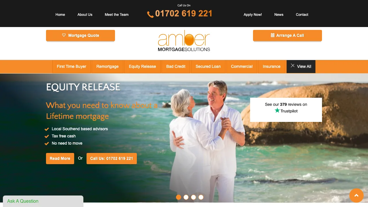 Amber Mortgage Solutions website preview