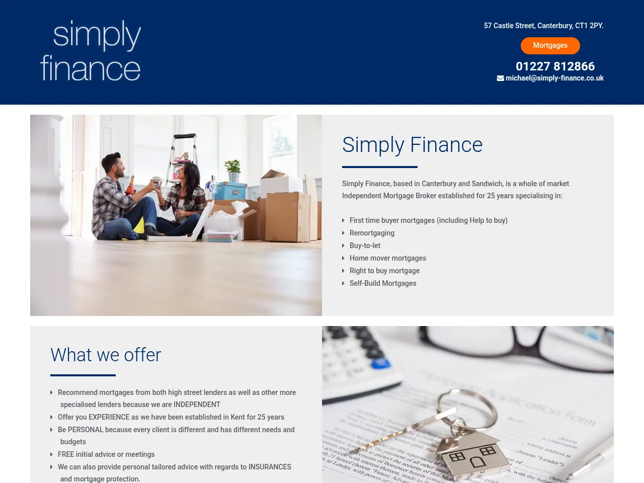 Simply Finance website preview