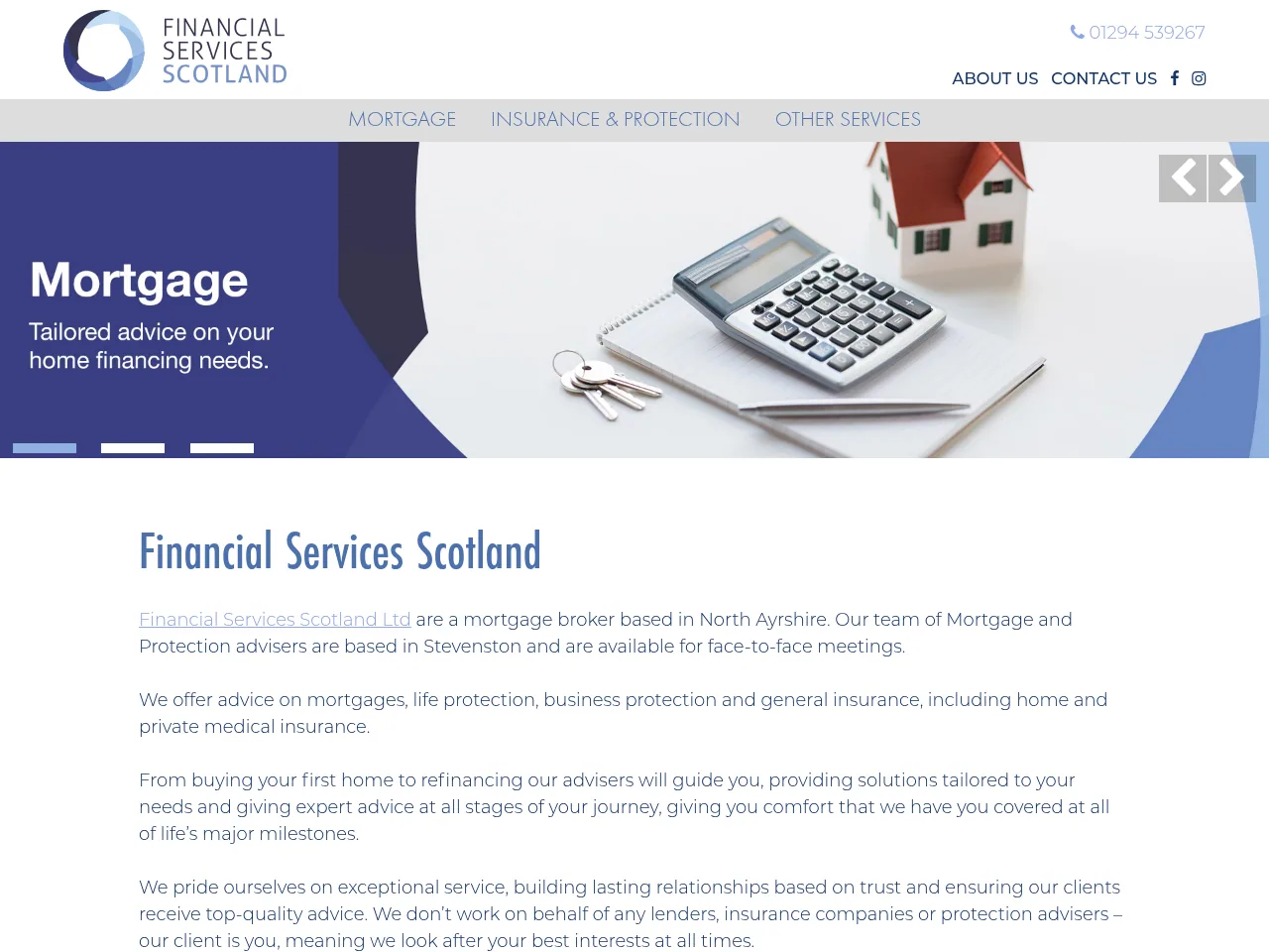 Financial Services Scotland website preview