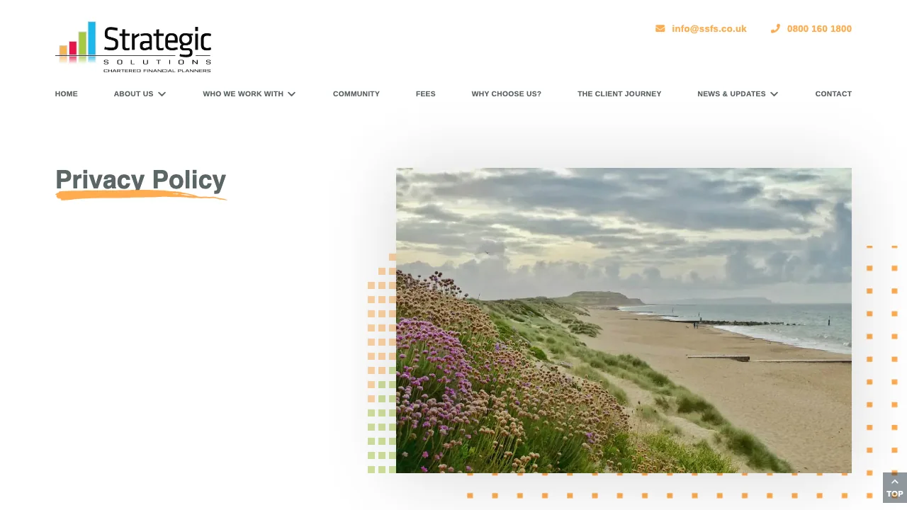 Strategic Solutions Financial Services website preview