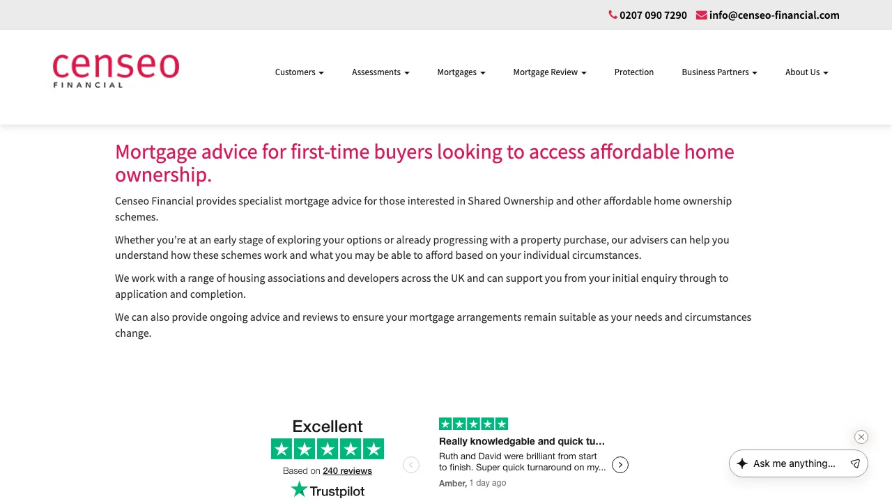 Censeo Financial website preview