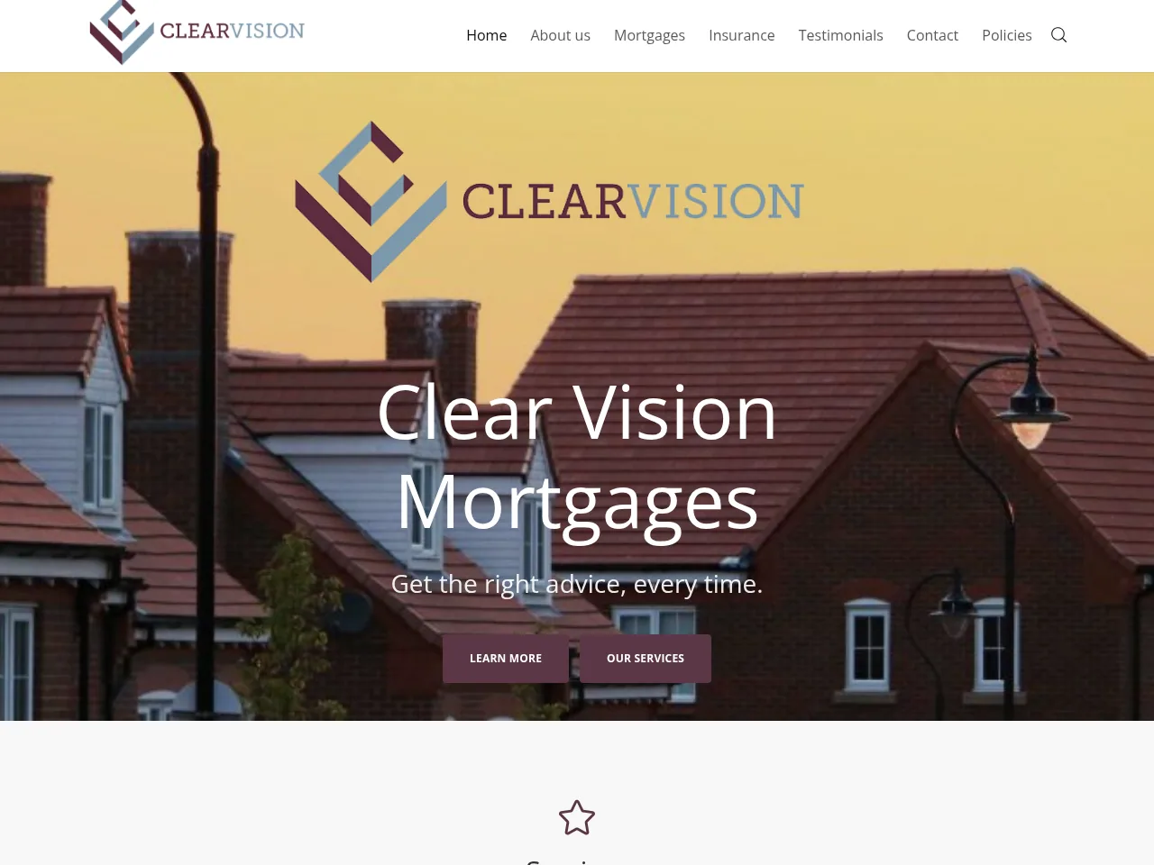 Clear Vision Mortgages website preview