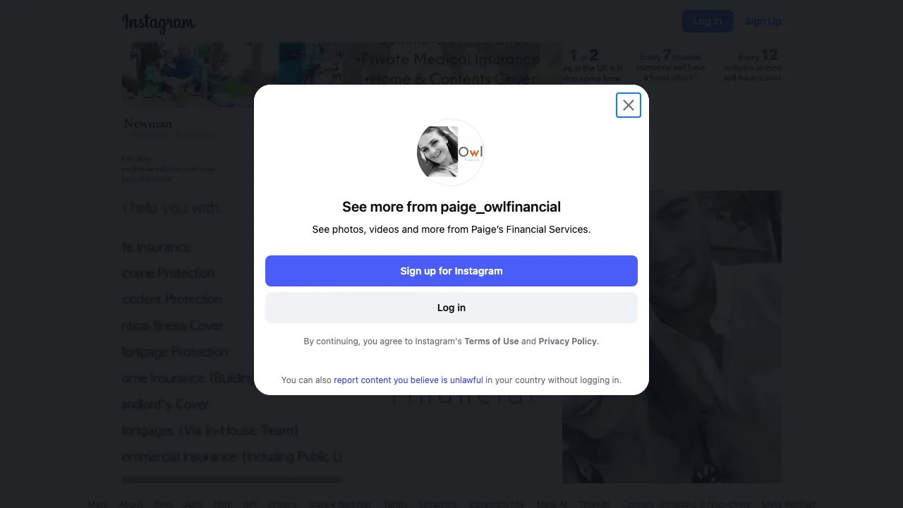 Paige's Financial Services website preview