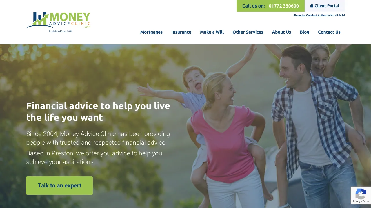 Money Advice Clinic website preview