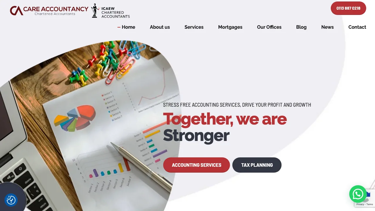 Care Accountancy website preview
