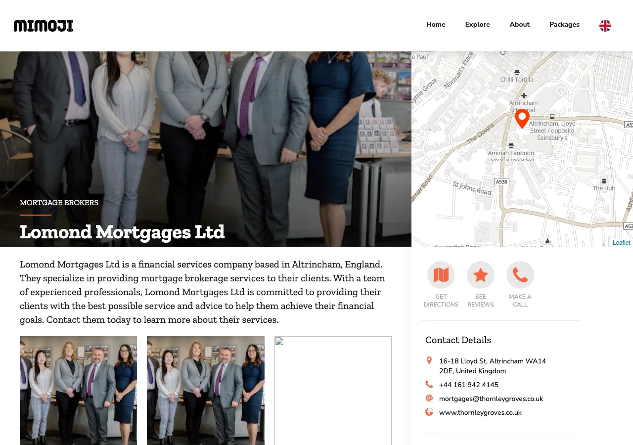 Lomond Mortgages Ltd website preview