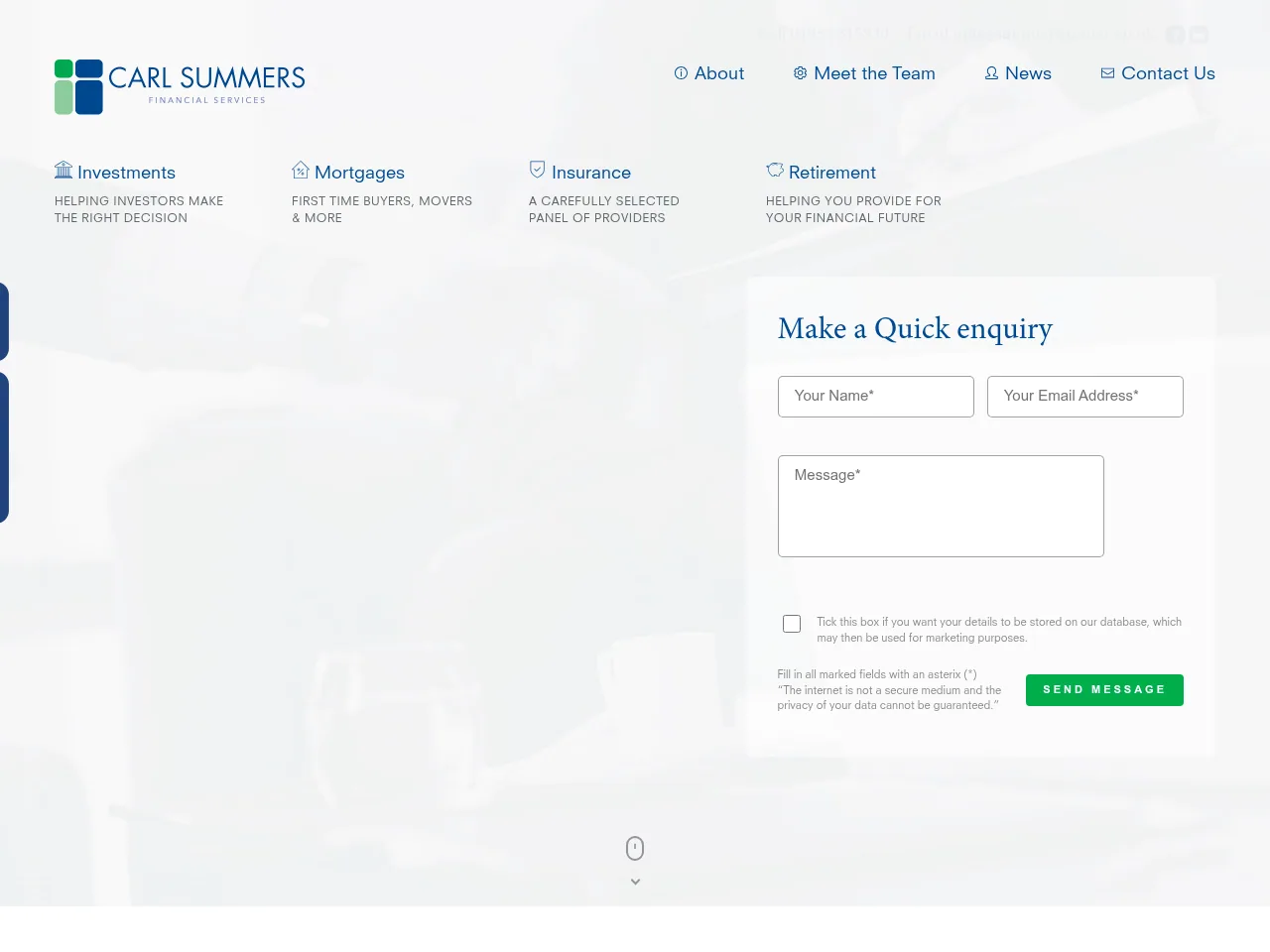 Carl Summers Financial Services website preview