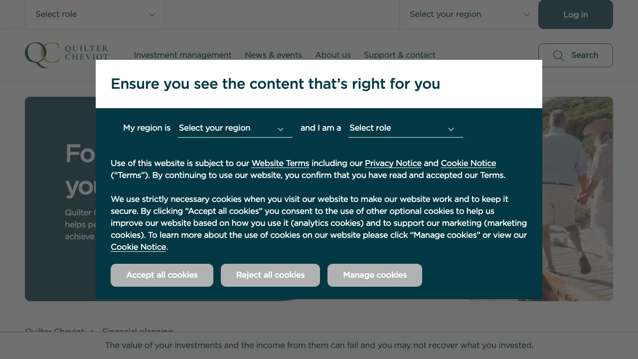 Quilter Cheviot Chester Office website preview