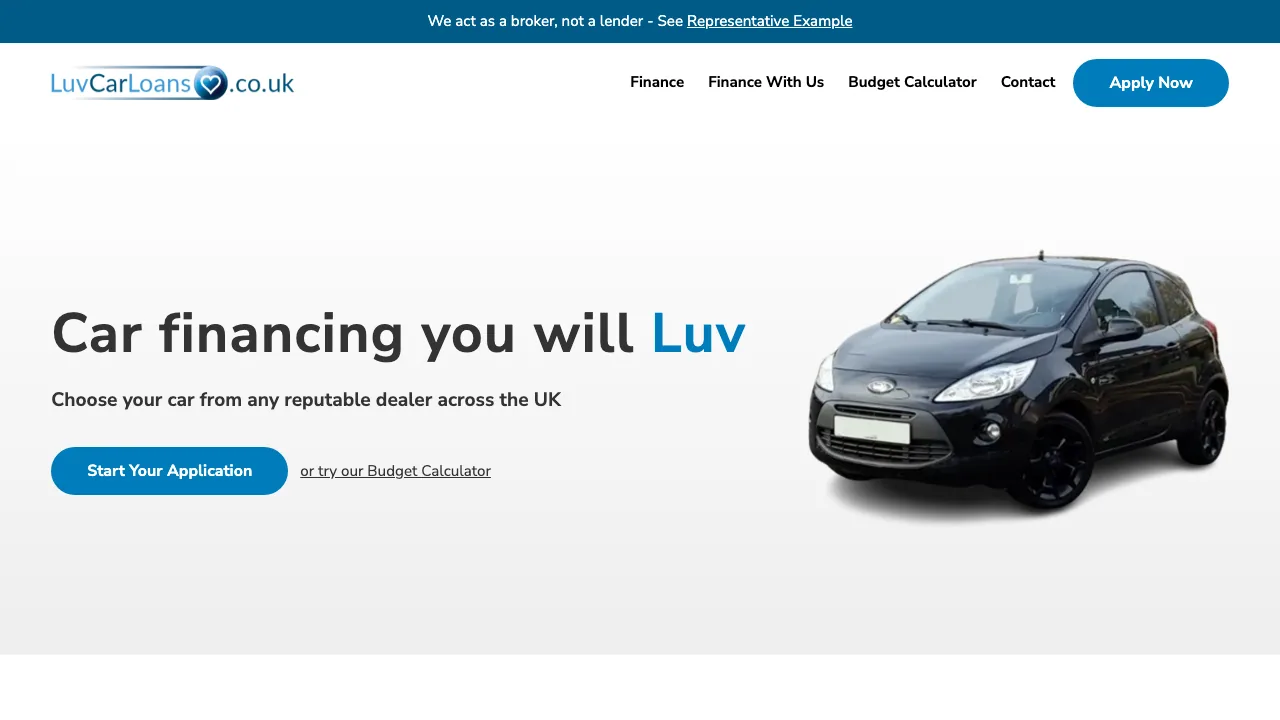 Luv Car Loans website preview