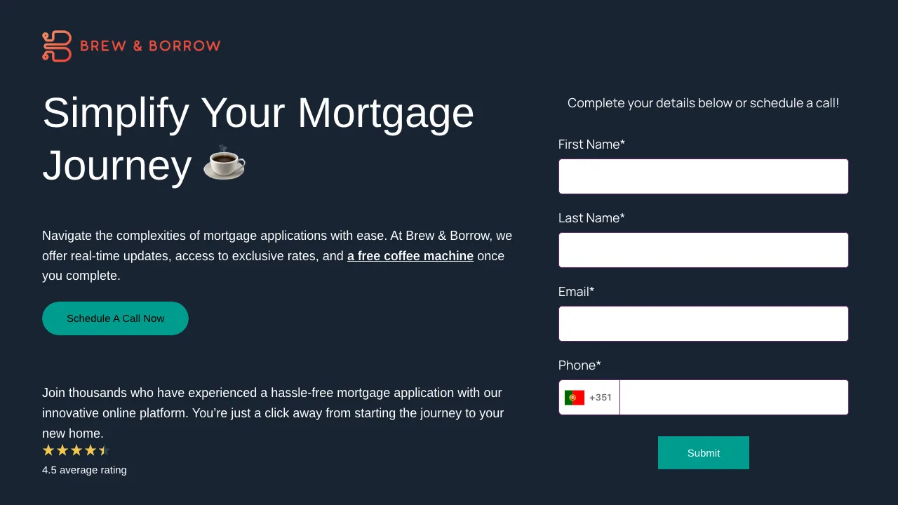 Brew & Borrow website preview