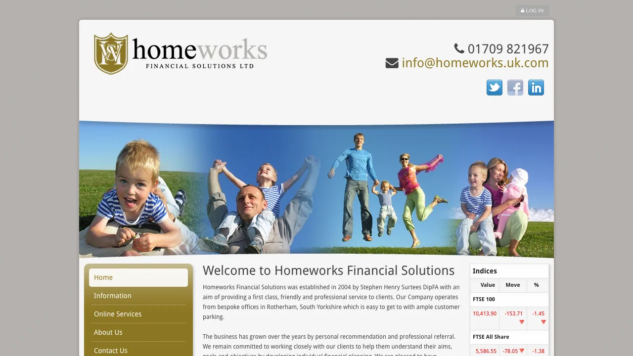 Homeworks Financial Solutions Limited website preview