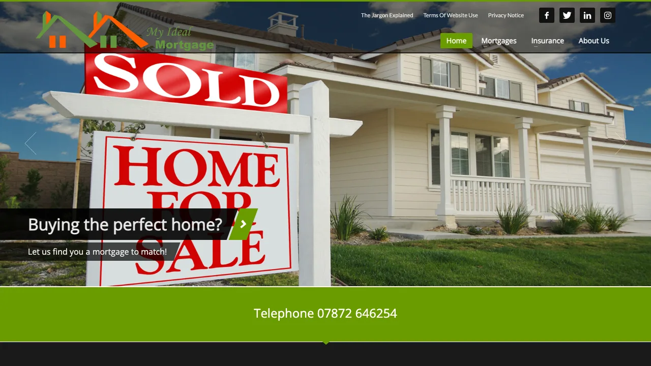 My Ideal Mortgage Limited website preview