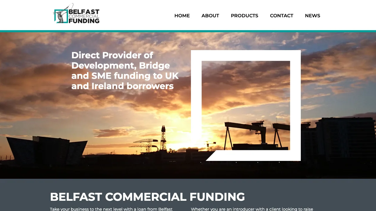 Belfast Commercial Funding website preview