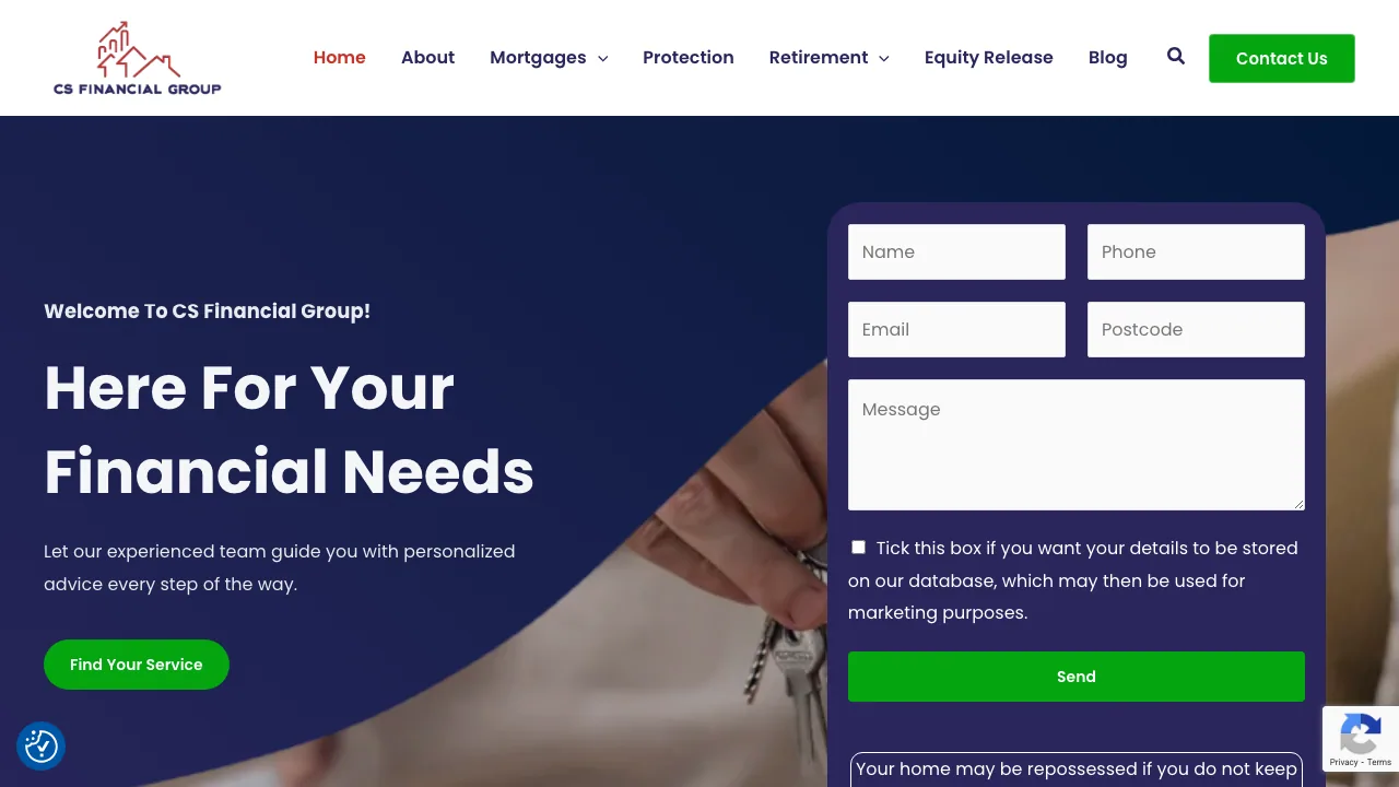CS Mortgage Solutions Leeds website preview