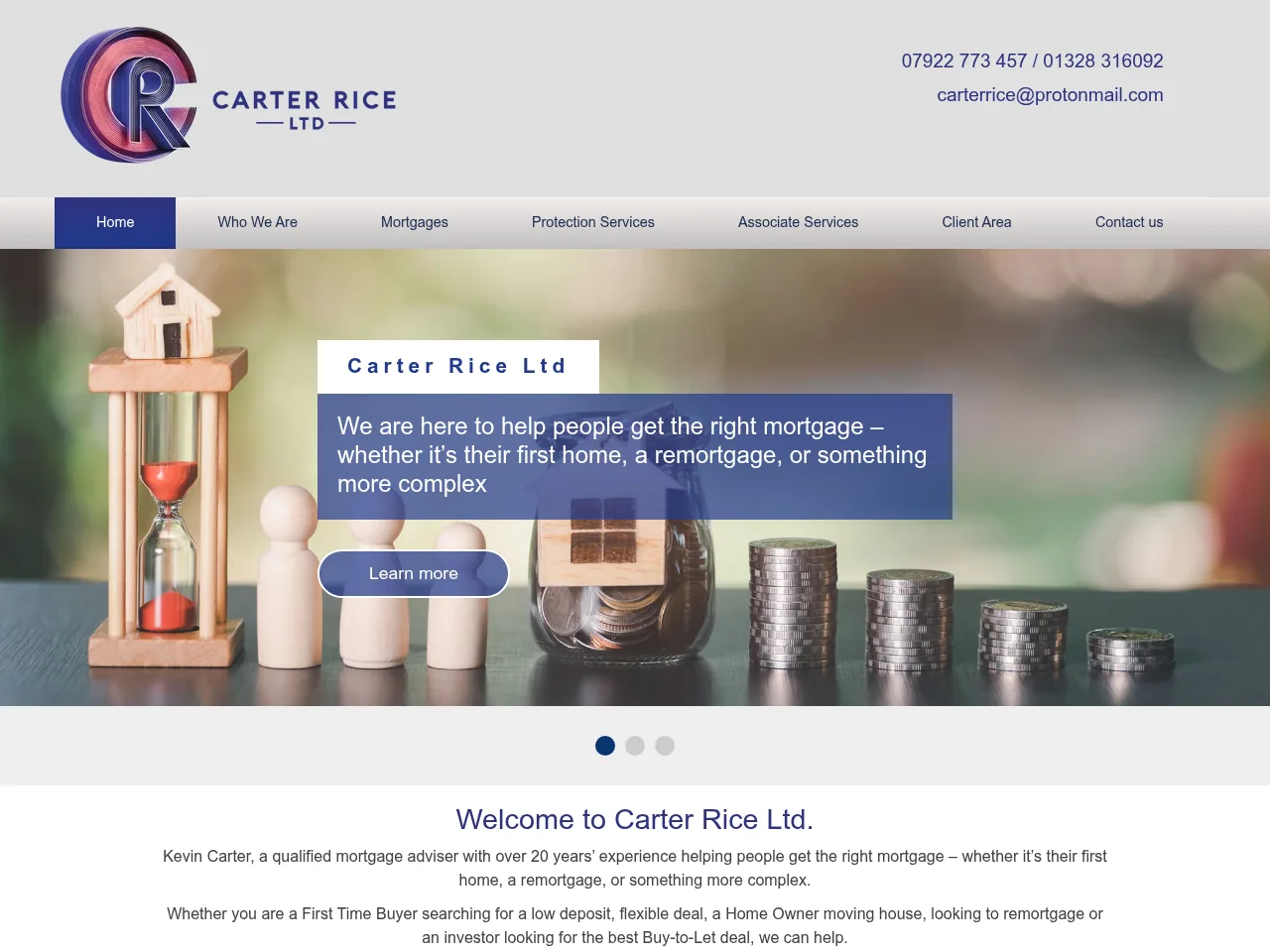 Carter Rice website preview