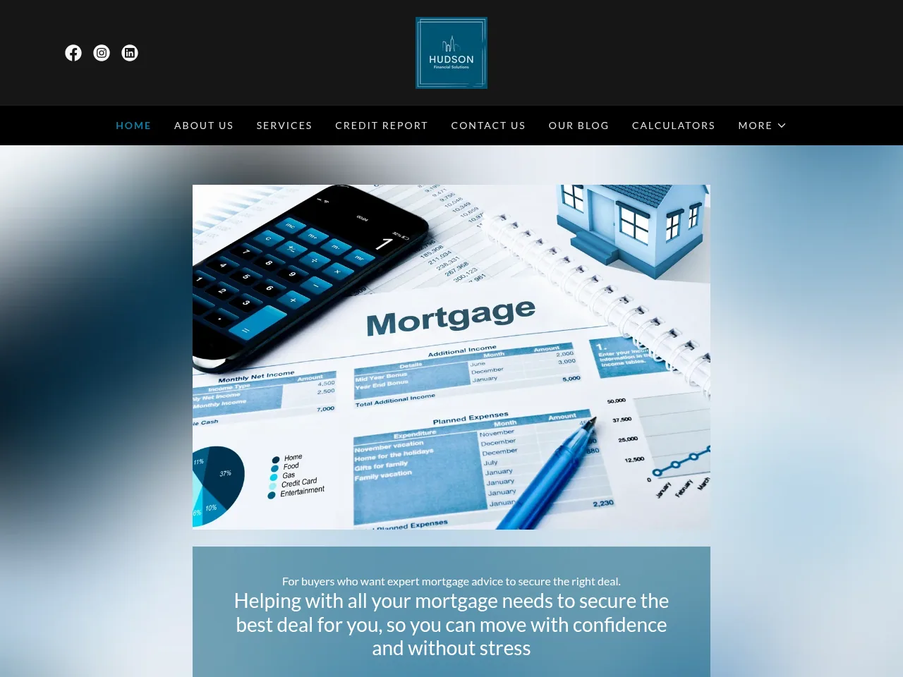 Hudson Financial Solutions website preview