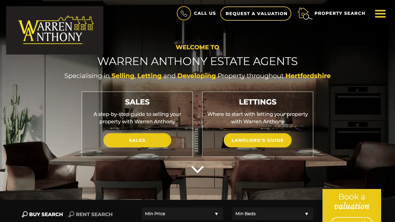 Warren Anthony website preview