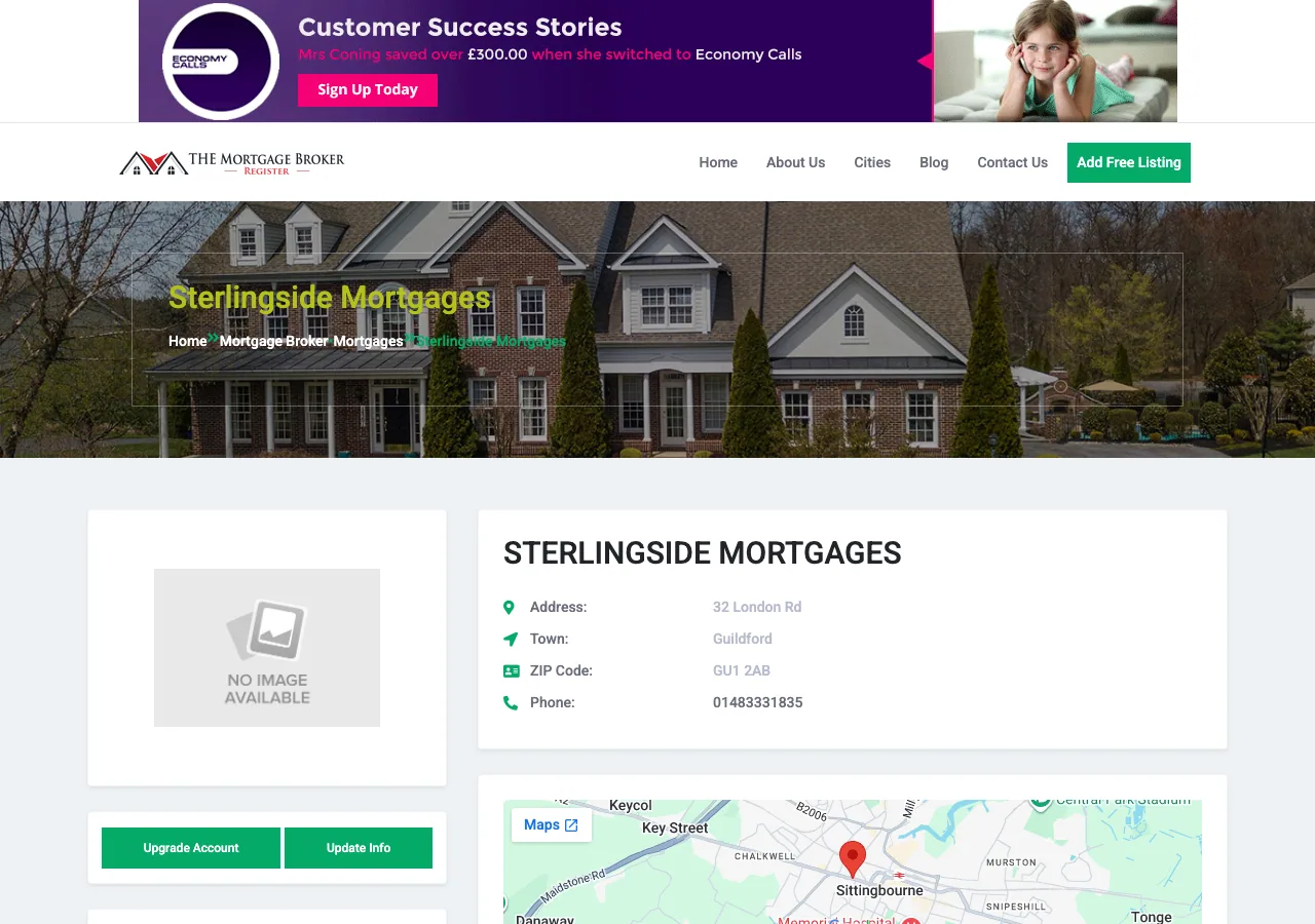 Sterlingside Mortgages website preview