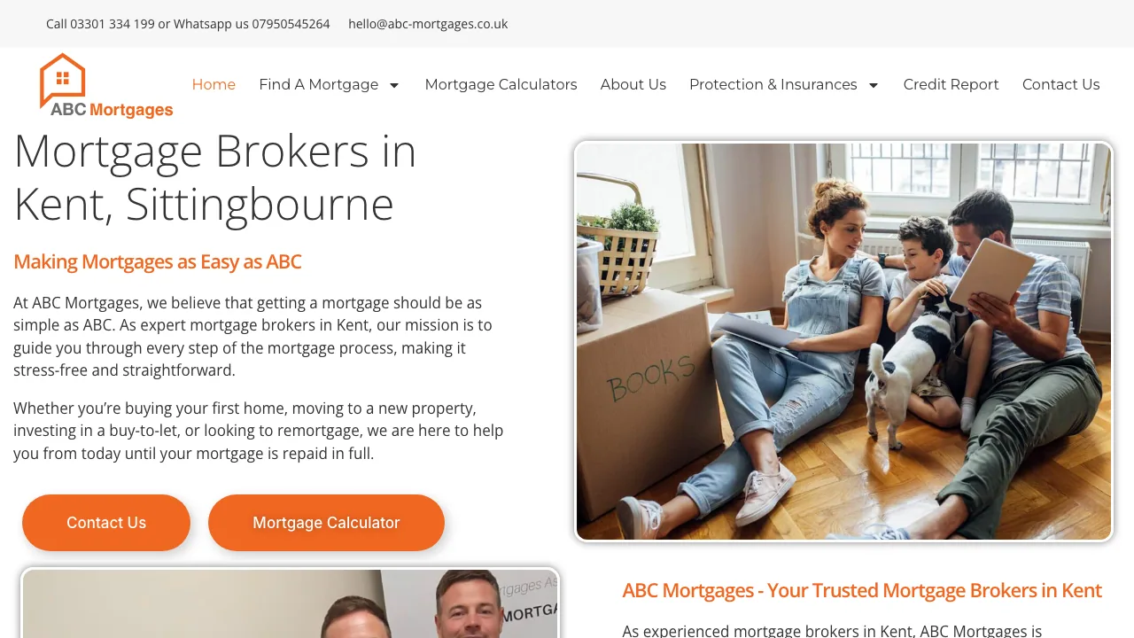 ABC Mortgages – Mortgage Brokers Kent website preview