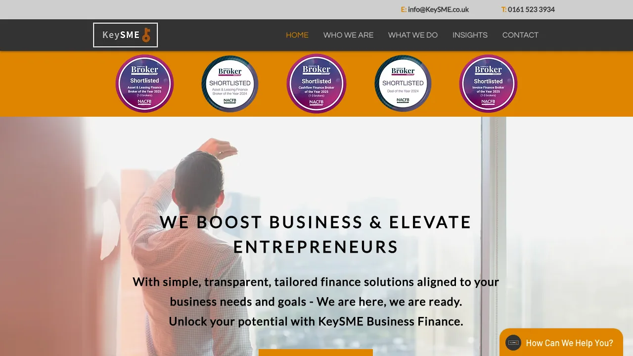 KeySME Business Finance website preview