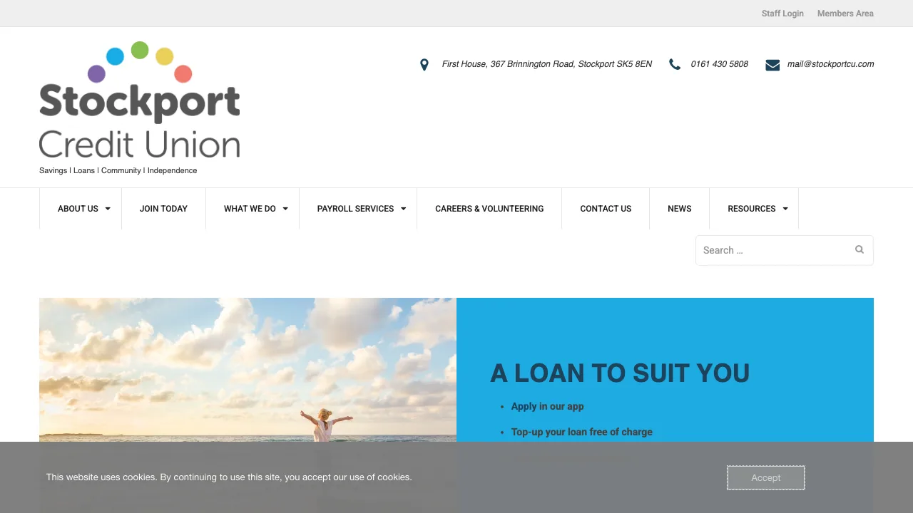 Stockport Credit Union Ltd website preview