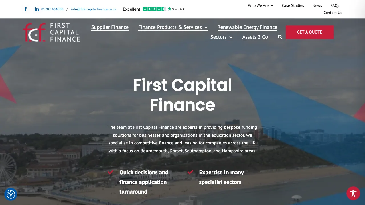 First Capital Finance website preview