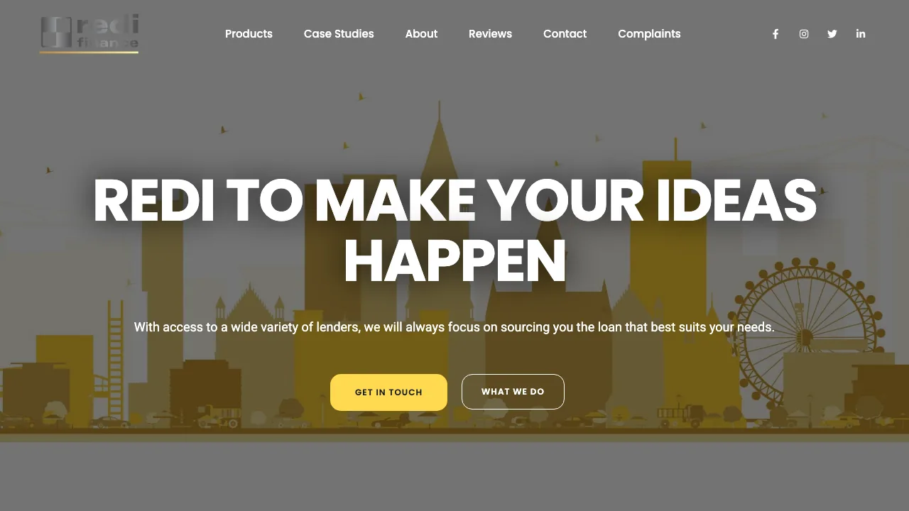 Redi Finance website preview