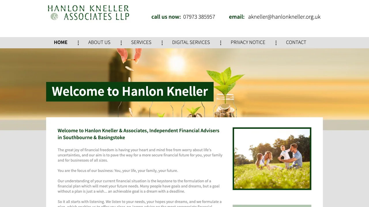 Hanlon Kneller & Associates LLP website preview