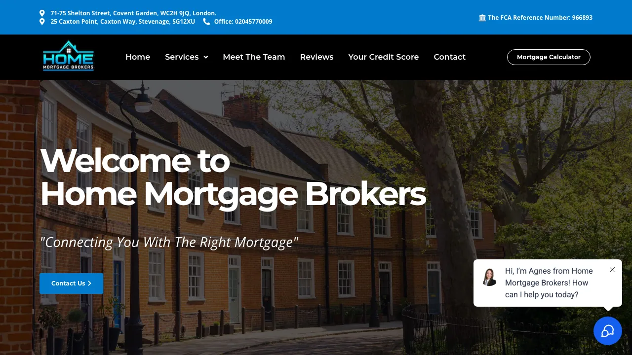 Home Mortgage Brokers website preview
