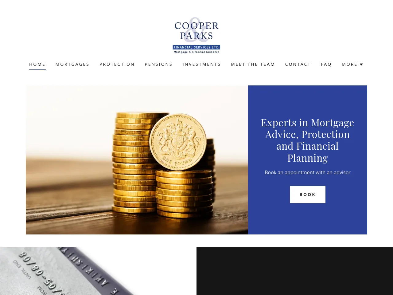 Cooper & Parks Financial Services website preview