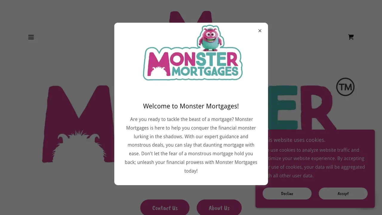 Monster Mortgages website preview